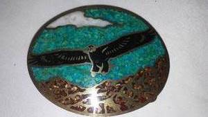 lot 502 image: Turquoise & More BELT BUCKLE Eagle