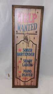 lot 526 image: Bartender Vintage Sign - Wood