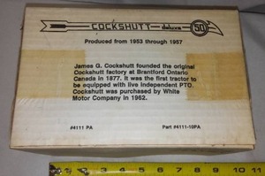 lot 615 image: Cockshutt Deluxe 50 New In Box National Farm Toy Museum