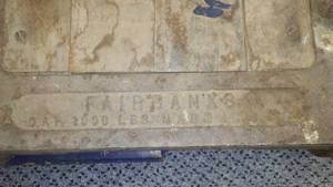 lot 5 image: Fairbanks Platform Scale - Vintage and Working Complete.