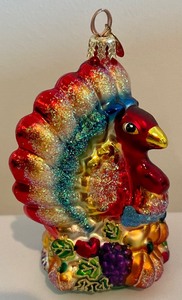 lot 54 image: Christoper Radko Thanksgiving Themed Ornaments including Christopher Radko Hedda Gobler Ornament