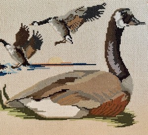 lot 52 image: Wonderful Wildlife Cross Stitch Framed Art
