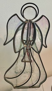 lot 70 image: 5 Stained Glass Angel Figurines