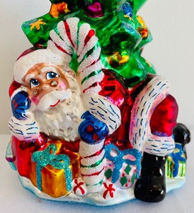 lot 101 image: Christopher Radko Santa in Tree Pose Ornament