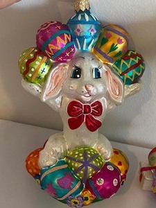 lot 18 image: Two Christopher Radko Easter Ornaments including Christopher Radko Eggstra Plenty Ornament