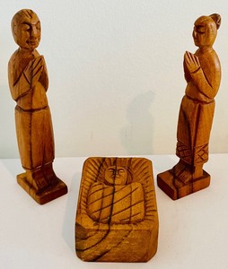 lot 121 image: Wooden Nativity Set
