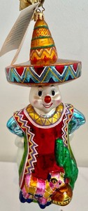 lot 256 image: Christopher Radko Frosty Fiesta-Mexico Ornament with Box and Tag