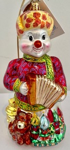 lot 262 image: Christopher Radko Misha Snowmanov-Russia Ornament with Box and Tag