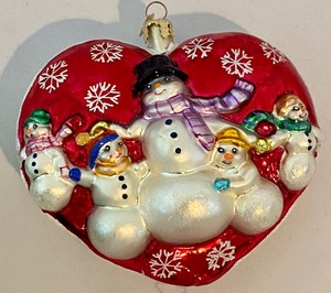 lot 137 image: 3 Charming Christopher Radko Ornaments including Christopher Radko Warm Hearted Wonder and Vintage Santa