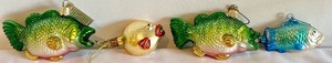 lot 141 image: The Merck Family Old World Christmas Fish Ornaments