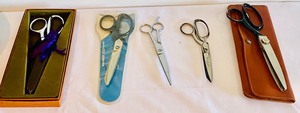 lot 145 image: Variety of Vintage Sewing Scissors including Ginger and Wiss