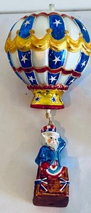 lot 204 image: Christopher Radko Patriotic Ornaments