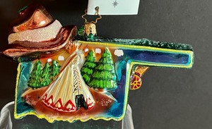 lot 153 image: Christopher Radko Oklahoma Christmas Ornament