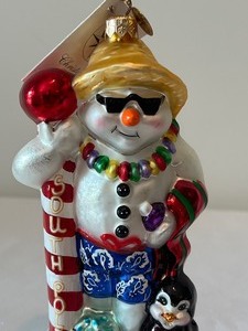 lot 308 image: Christopher Radko Going Santa Ornament