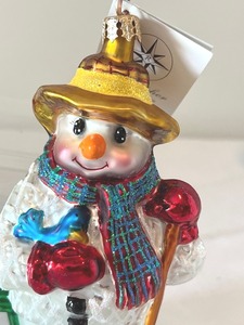 lot 194 image: Two Christopher Radko Farmer Frost Ornament and Christopher Radko Slim Chuckles Ornament