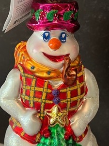 lot 185 image: Christopher Radko Professor Frosty Ornament