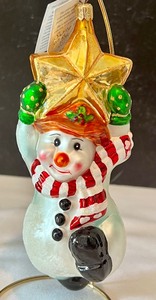 lot 184 image: Three Christopher Radko Ornaments Radko Chillin, Christopher Radko Swing on a Star and Chirpy and Chilly