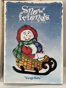 lot 180 image: Three Snow Friends Longaberger Cookie Molds - NEW