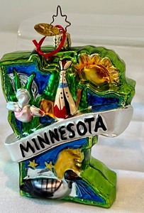 lot 169 image: Christopher Radko State of Minnesota Ornament