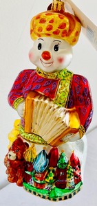 lot 231 image: Christopher Radko Misha Snowmanov-Russia Ornament with Box and Tag