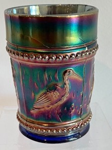 lot 322 image: Vintage Northwood Peacock Tumbler