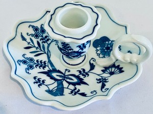 lot 355 image: 2 Blue Danube Candle Holders