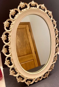 lot 363 image: Vintage Wall Mount Mirror and Candle Holders