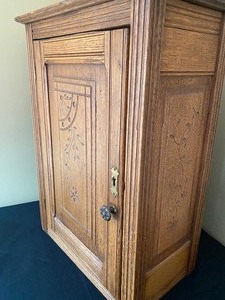 lot 346 image: Antique Wood Wall Mounted Cabinet