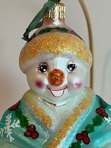 lot 291 image: Christopher Radko Jolly Wrap Snowman Ornament
