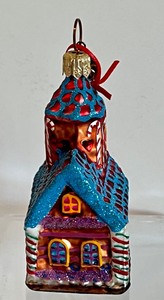 lot 293 image: Christopher Radko Petite Gingerbread Chapel Ornament