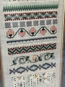 lot 408 image: Lovely Framed Sampler Cross-stitch