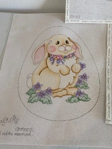 lot 442 image: Three Adorable Rabbit Figurine Stitch Guides