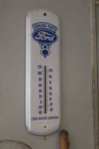 lot 513 image: Ford Genuine Parts Metal Wall-Mount Thermometer