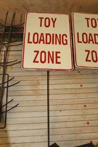 lot 546 image: Toy Loading Zone Metal Sign