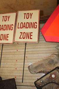 lot 547 image: Toy Loading Zone Metal Sign