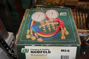 lot 589 image: J&B Industries Charging & Testing Manifold (in original packaging)