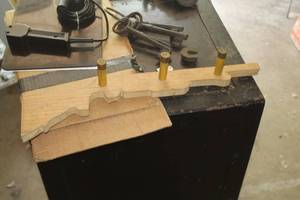 lot 706 image: Rifle Home-Made Wood Coat Rack