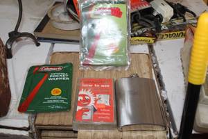 lot 717 image: Stainless Steel Flask, Pocket Warmers