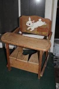 lot 844 image: Vintage Wooden Potty Trainer