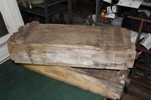 lot 850 image: Vintage Wooden Military Cartridge Boxes