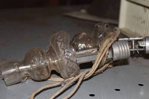 lot 877 image: Lot of (2) Vintage Crystal Light Bulb Holders