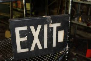 lot 904 image: Vintage Lighted EXIT Sign