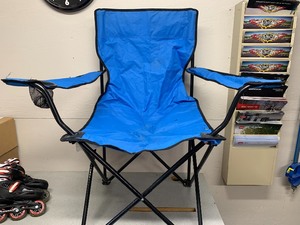 camping Chair and roller blades