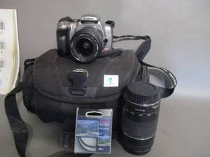 lot 1 image: Canon Rebel with 2 Zoom Lens