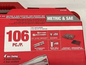 New Milwaukee Packout 106-Piece Metric & SAE Tool Set