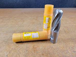 lot 2239 image: Lot of (2) New Old Stock 1.25 HSS Ball Nose End Mills