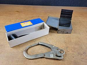 lot 2273 image: NOS Quill Feed Handle No. MQH-968, PROTECTA 5400LB Clip and Drill Index Case