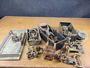 lot 2277 image: Lot of Assorted Hooks, Tiedowns, Chain and More - NO SHIPPING