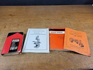 lot 2291 image: RYERSON Metals Stock List handbook, Allis Chalmers Manuals and Bridgeport Mill Manual