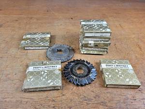 lot 2303 image: Lot of (10) Mostly P&W Milling Cutters - Most are 4 Diameter